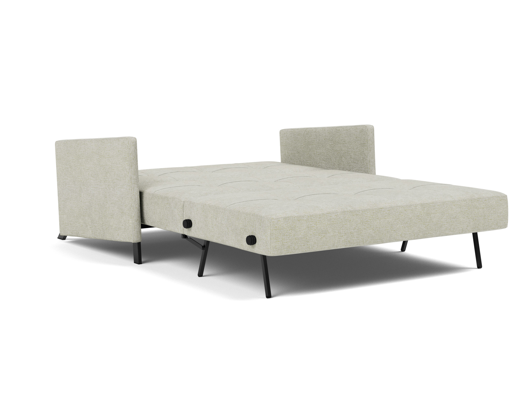 Schlafsofa Cubed mit Armlehnen 140 Flachgewebe Avella 280-Sand