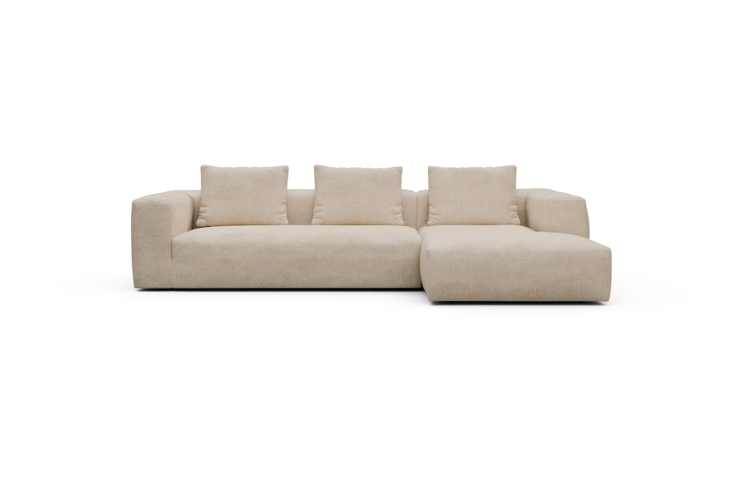 Skandi Home Ecksofa Fred Chaiselongue rechts mit 2,5-Sitzer Casone-Natural-Beige moebelfaktor