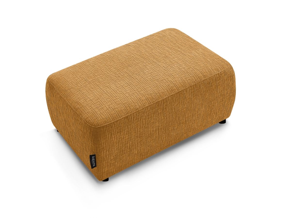 Bobochic Atilla Pouf Strukturstoff Gelb