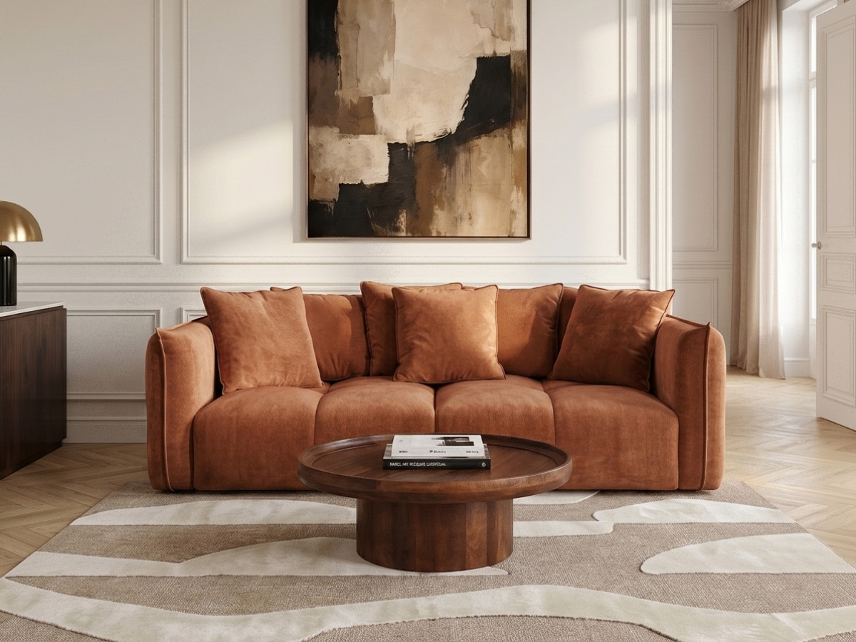 Bobochic Harlem Sofa 3-Sitzer Stoff Orange