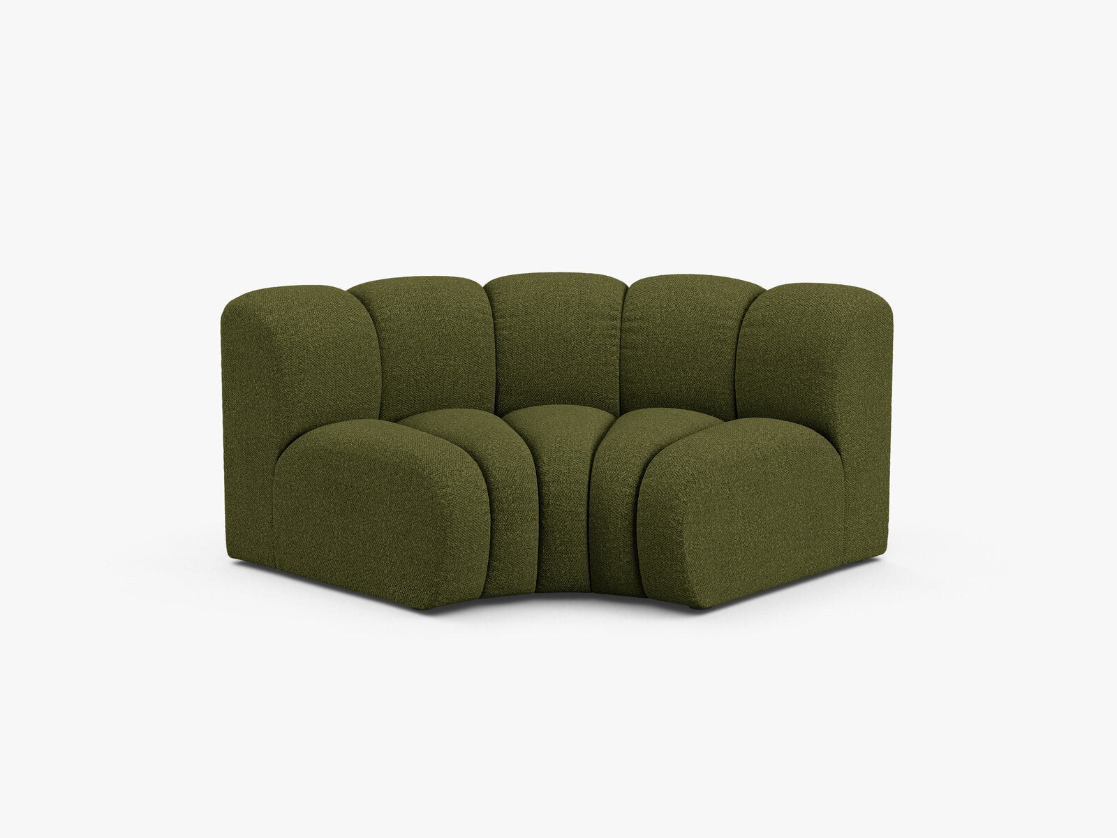 Micadoni rundes Eckmodul Lupine Boucle Baloo Dunkel-Olivgrün