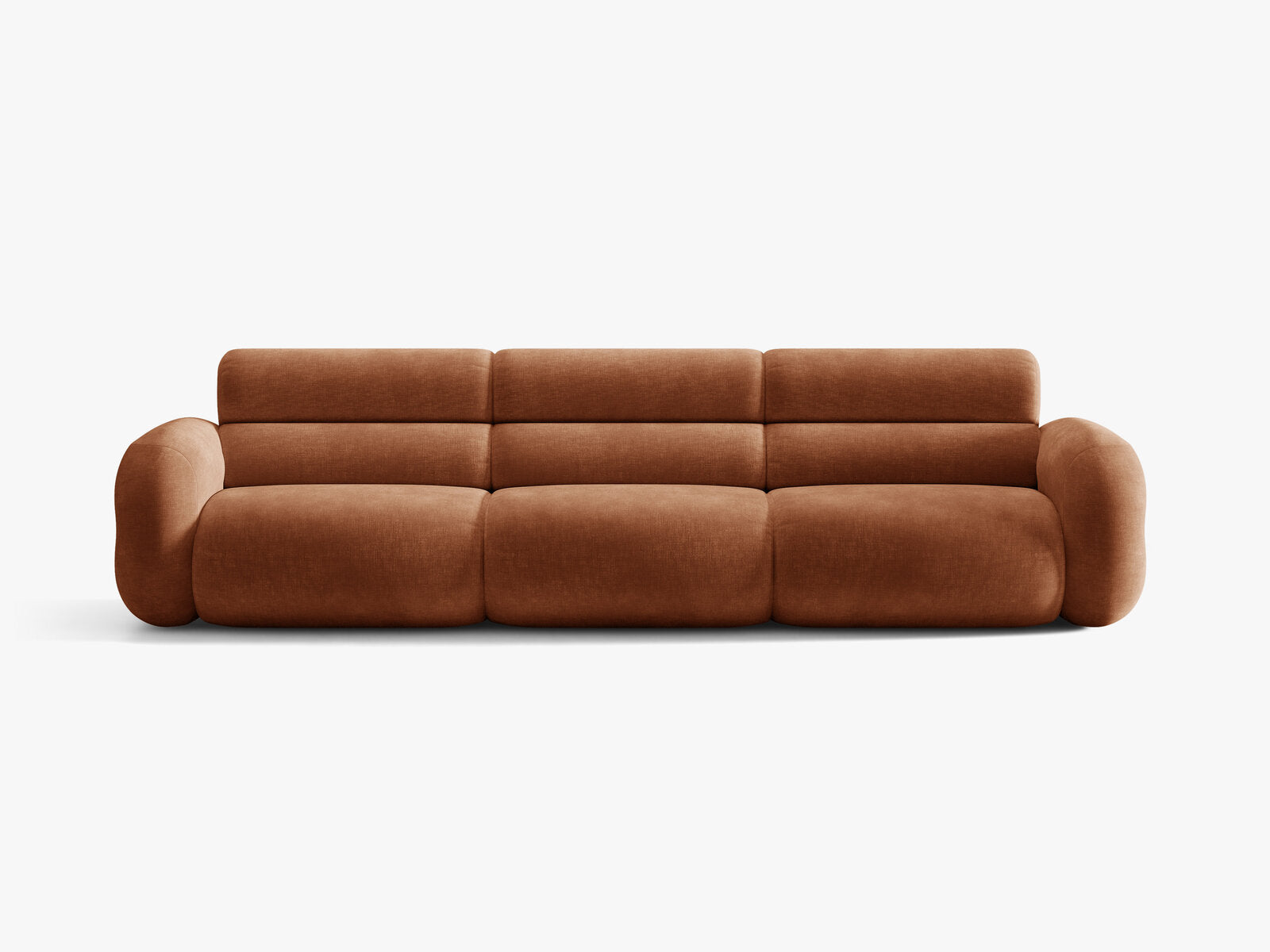 Micadoni Neo Modulares Sofa 4-Sitzer Chenille Golden Terrakotta