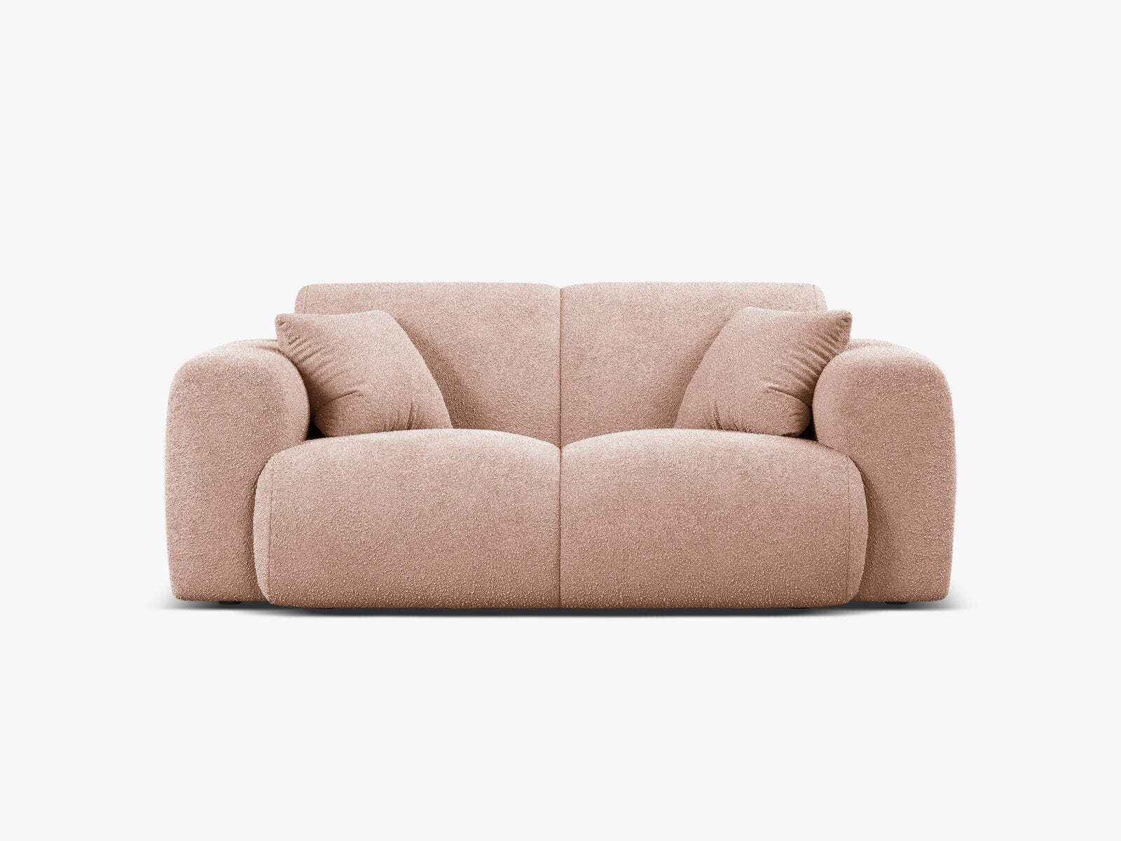 Micadoni Sofa Molino 2-Sitzer Boucle Baloo Puderrosa