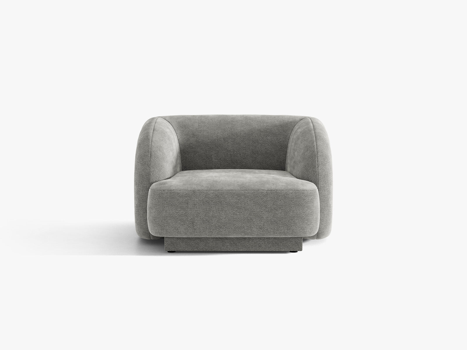 Micadoni Sessel Miley 1-Sitzer Chenille Eden Hellgrau