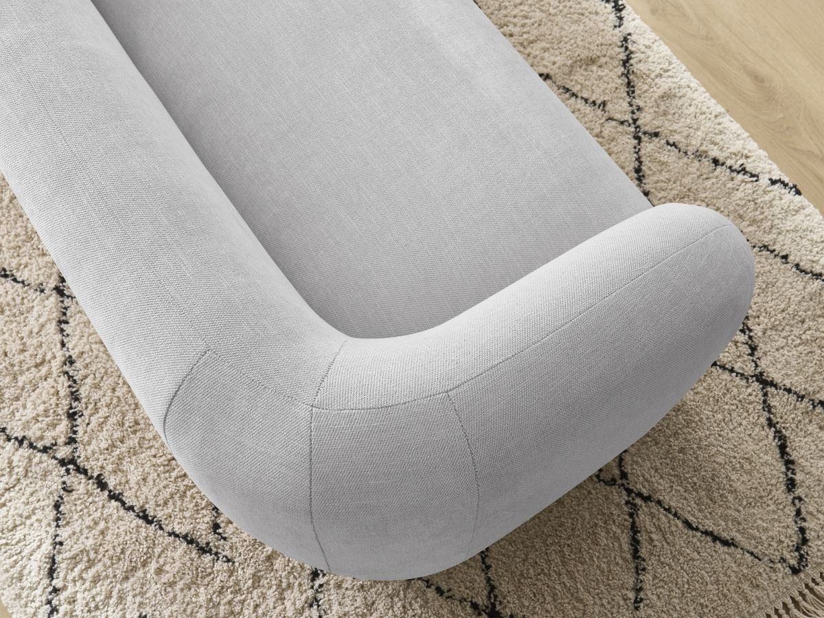 Bobochic Celine Sofa 2-Sitzer Stoff Hellgrau