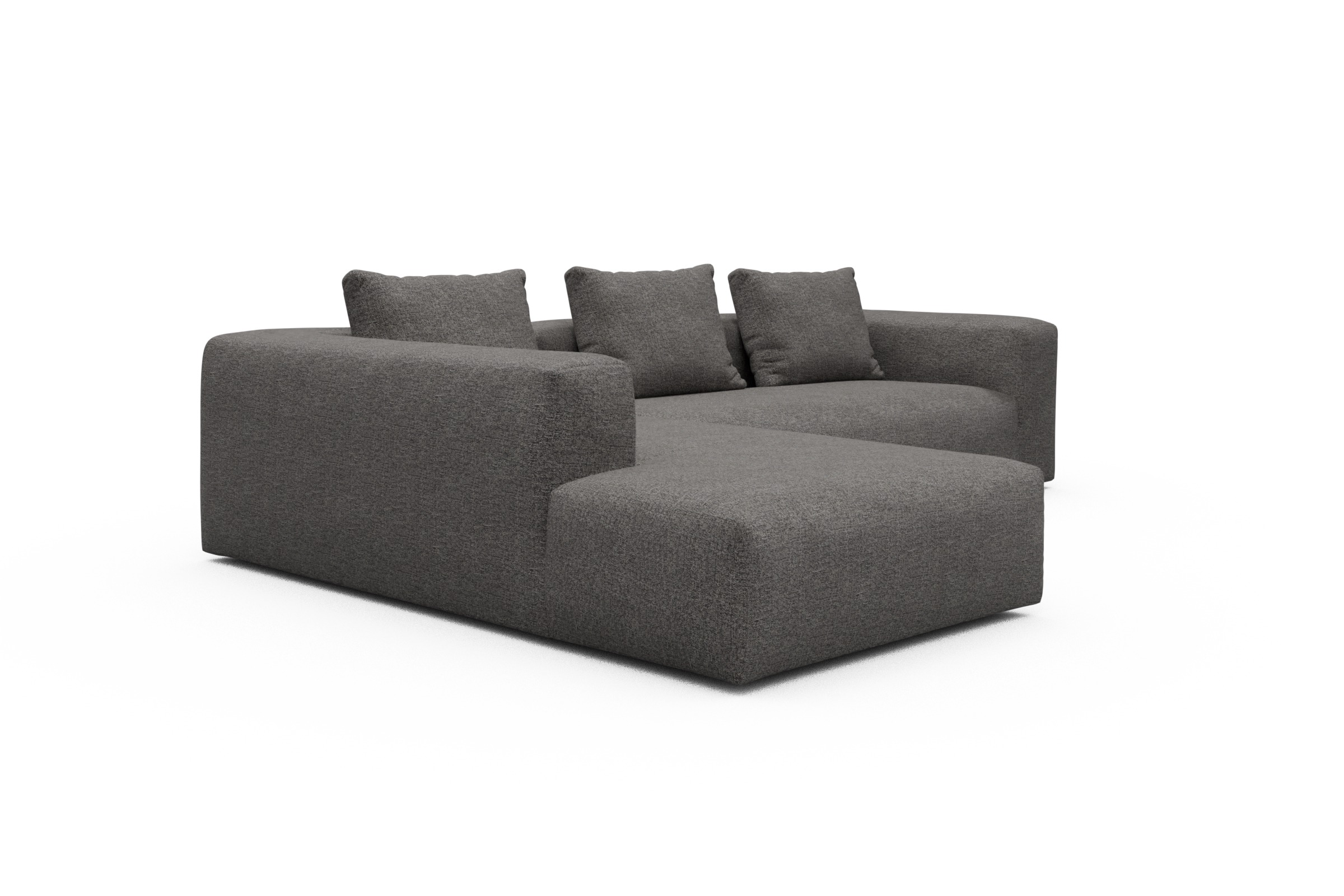 Ecksofa Fred Relax-Ecke links mit 2,5-Sitzer Carreno-Salt-and-Pepper