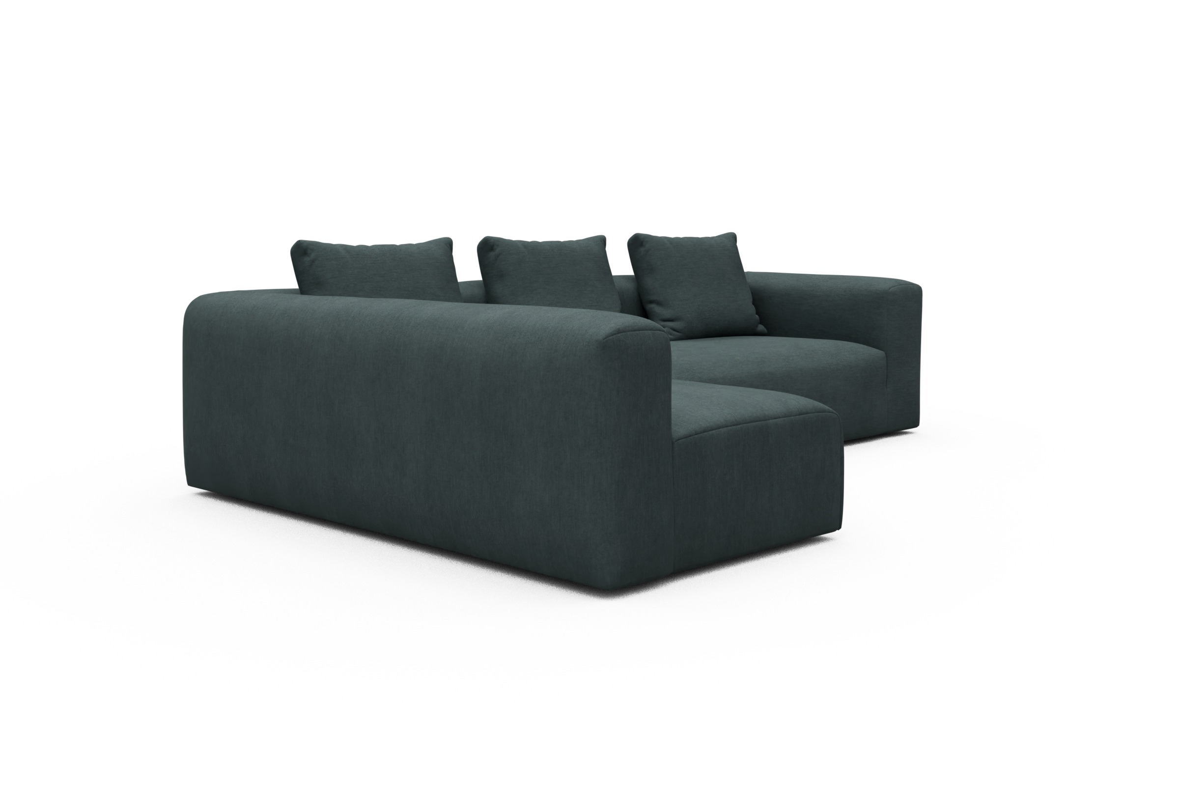 Ecksofa Fred 2x 2,5-Sitzer links offen Vivus-Blue