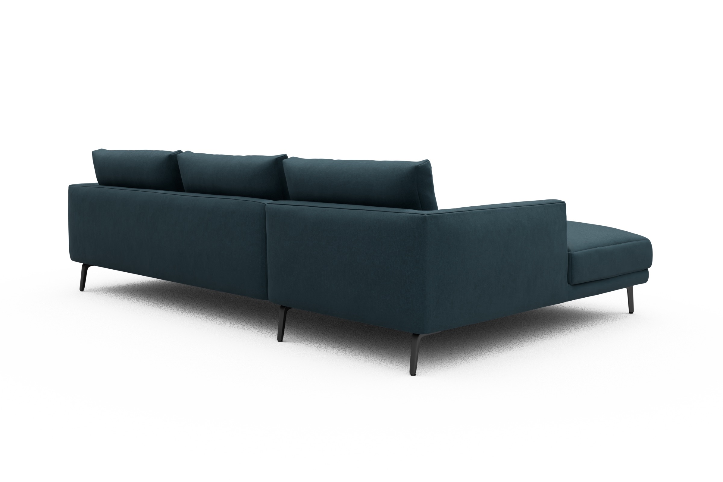 Ecksofa Karl Chaiselongue links mit 2,5-Sitzer Satya-Indigo