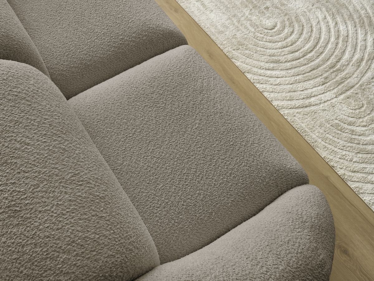 Bobochic Tina Sofa 2-Sitzer Bouclé-Stoff Taupe