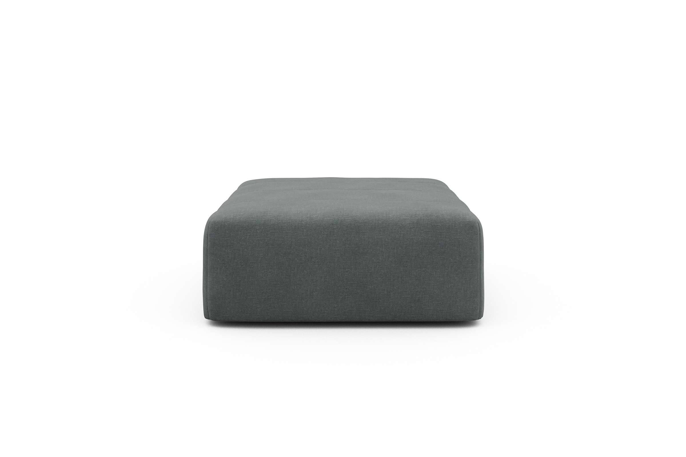 Sitzhocker Hugo Ottomane Smooth-Silver-Grey