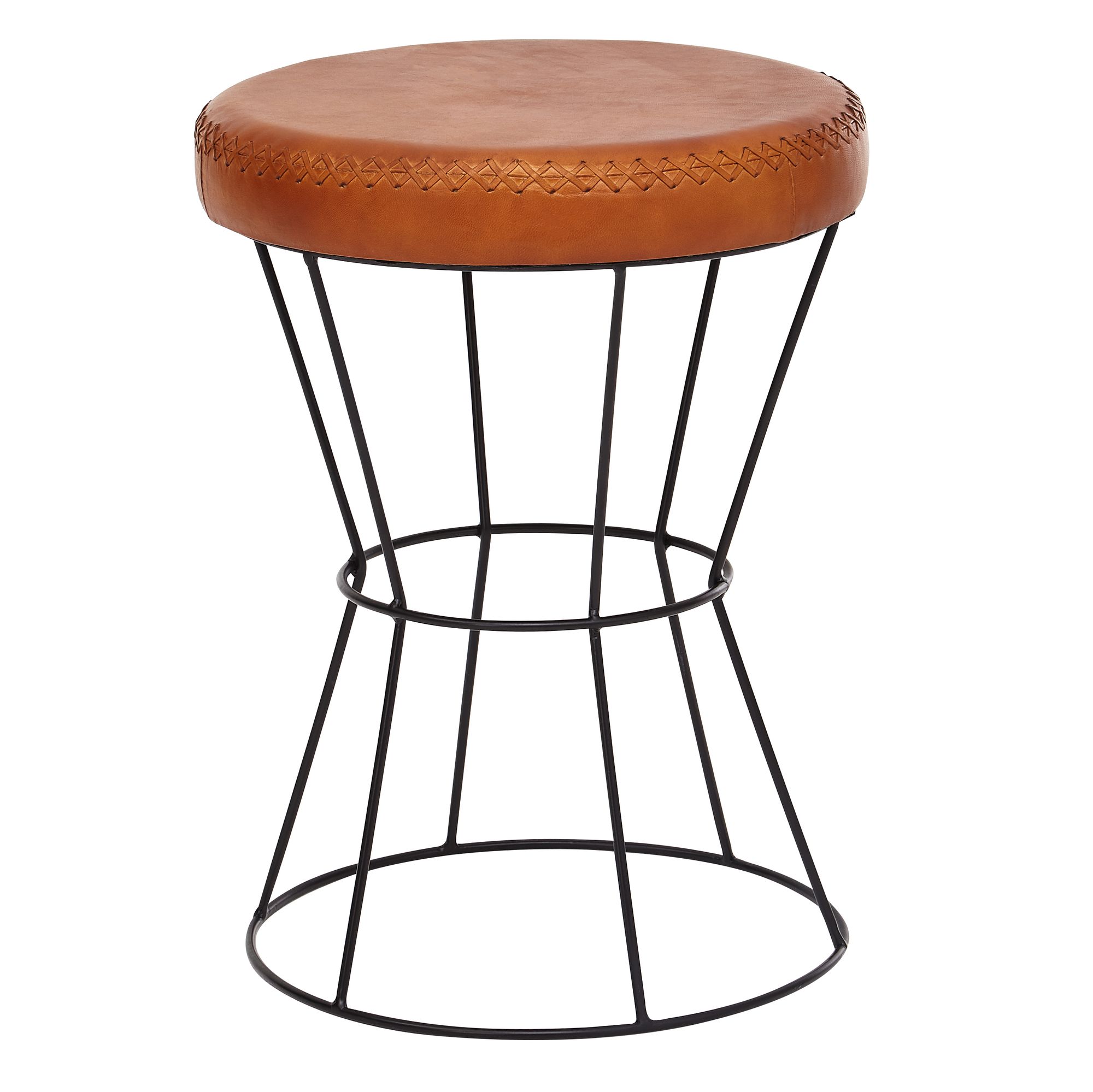 Sitzhocker Tversted Metall Braun Ø 35 cm