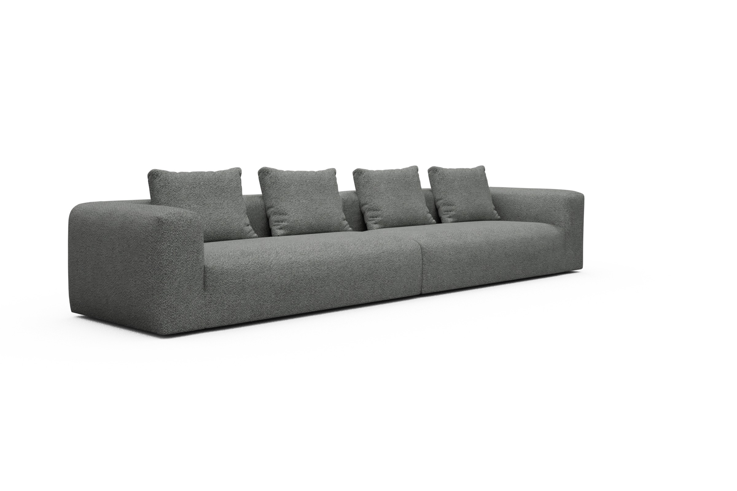 Sofa Modulares XXL Sofa Fred 5-Sitzer Vanora-Warm-Grey