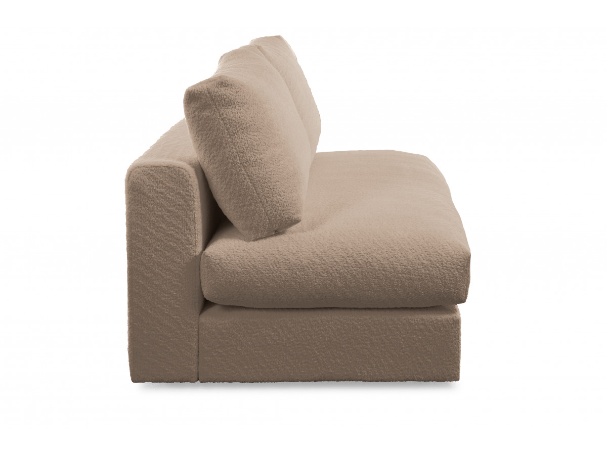 Bobochic Paris Sofamodul 2-Sitzer Bouclé-Stoff Braun