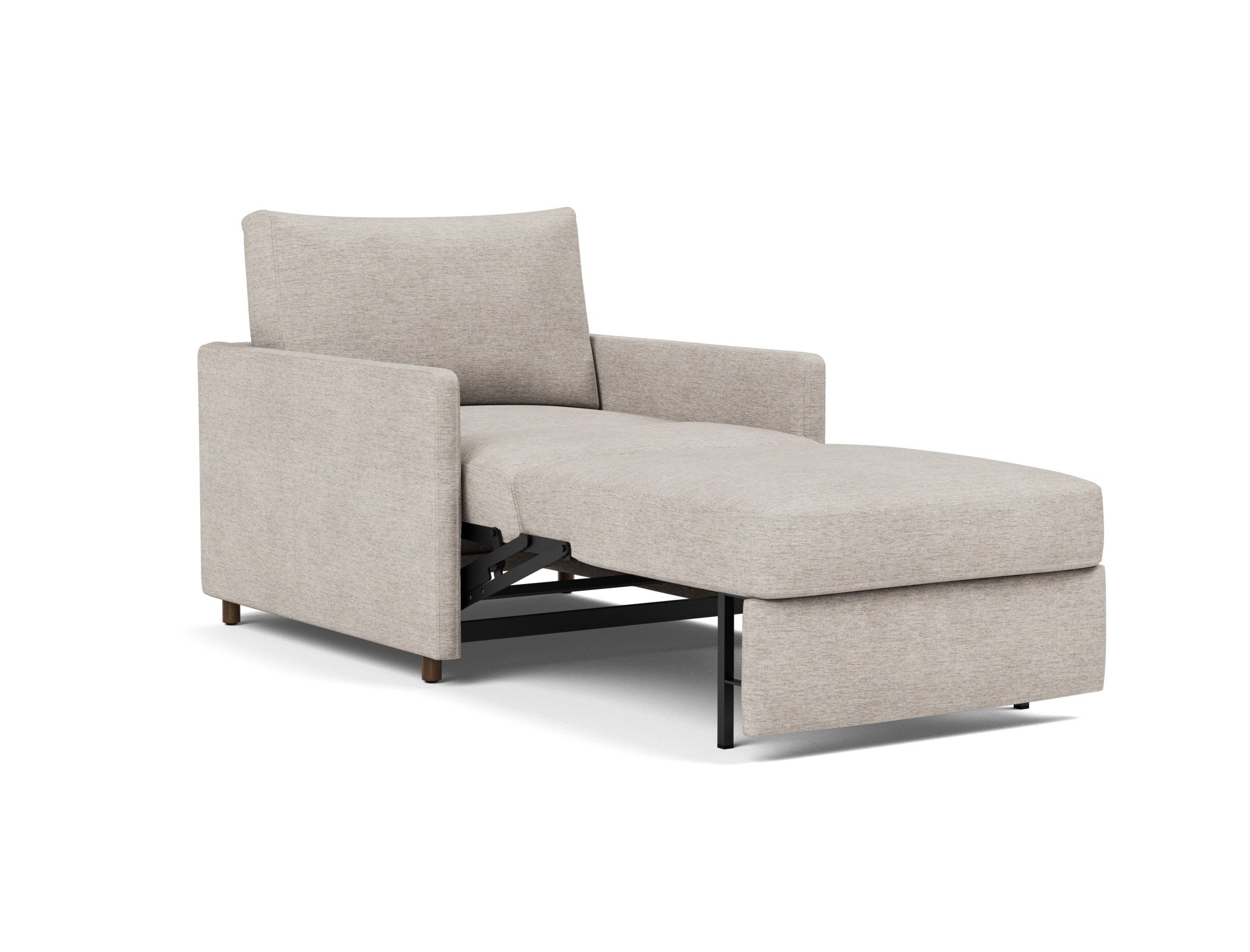 Schlafsessel Neah mit Slim-Armlehnen Chenille Yuveno 471-Sand