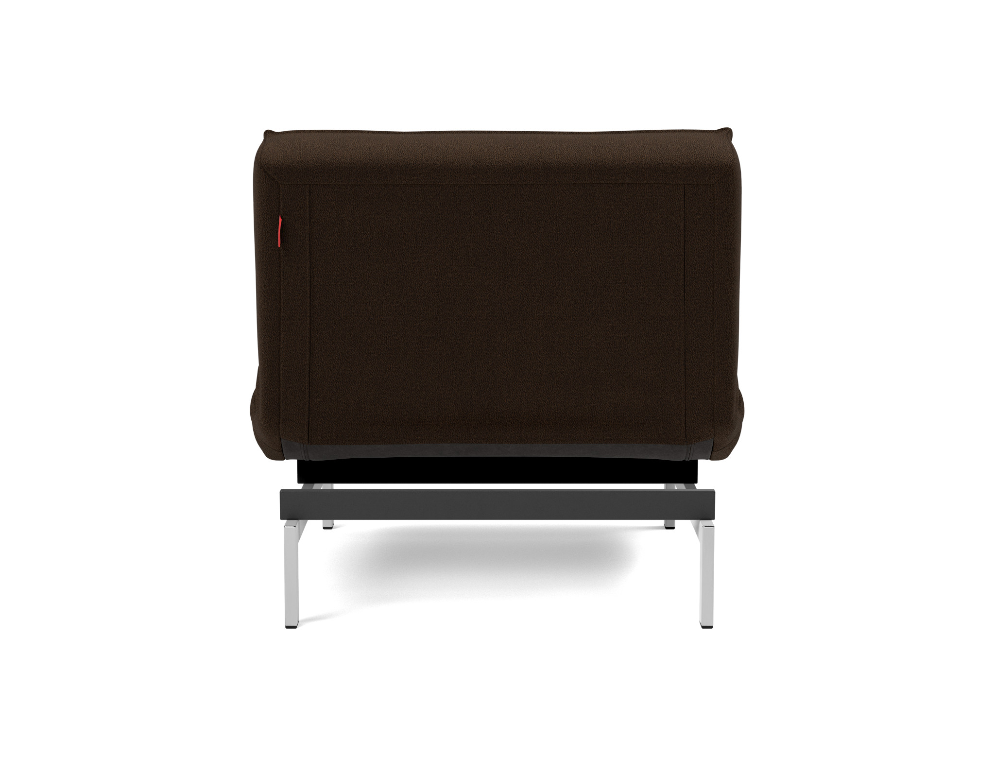 Sessel Splitback Strukturierter Stoff Taura 358-Chocco Beine Chrom