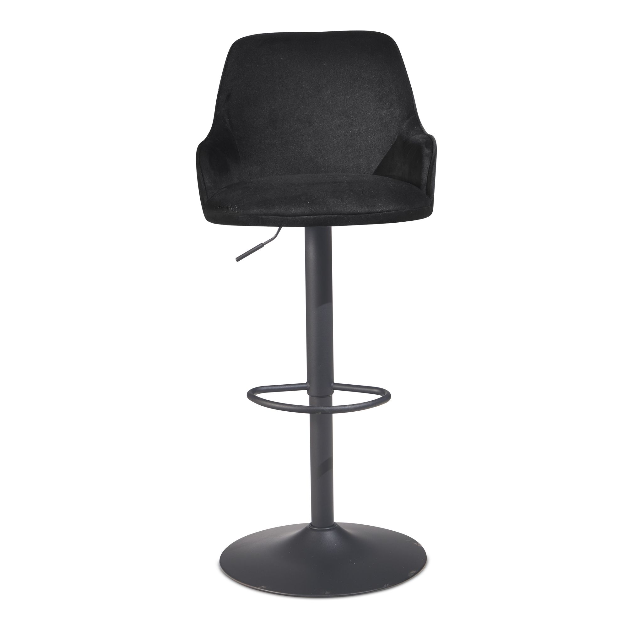 Barhocker Haerland Samt Schwarz 45 × 45 × 106 cm