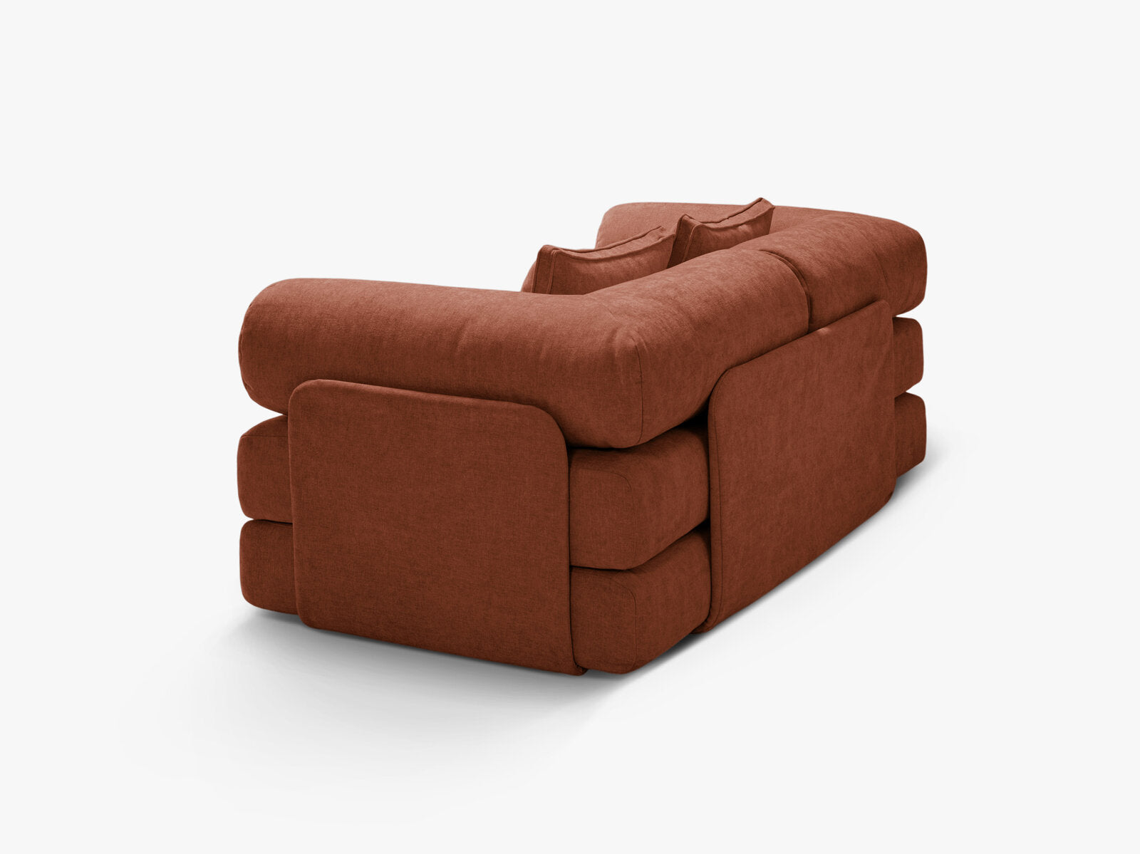 Micadoni Sofa Dreamy 3-Sitzer mit Schlaffunktion Strukturierter Stoff Liberty Ziegel