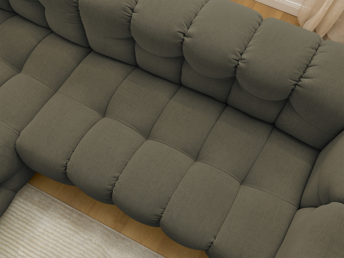 Bobochic Cloud Ecksofa 288 × 184 cm Stoff Grün Ecke links