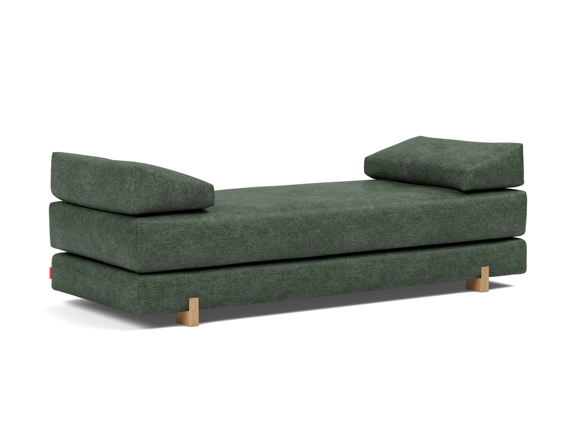 Tagesbett Sigmund Flachgewebe Avella 281-Pine-Green Beine Drip Eiche