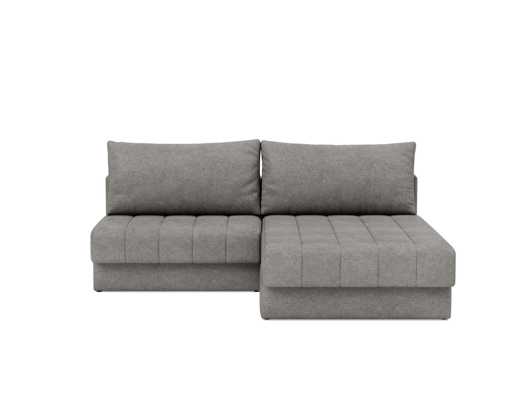 Schlafsofa Akello mit Chaiselongue Flachgewebe Avella 282-Warm-Grey