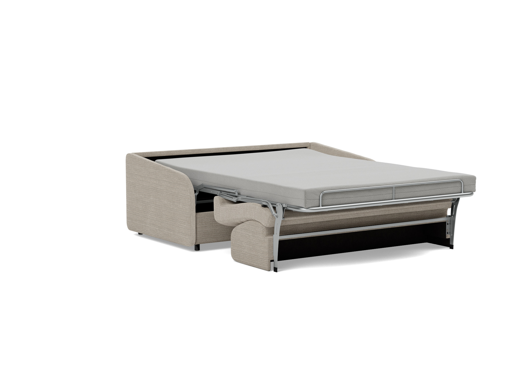 Schlafsofa Eivor mit Taschenfederkernmatratze 140 Strukturierter Stoff Kenya 579-Gravel
