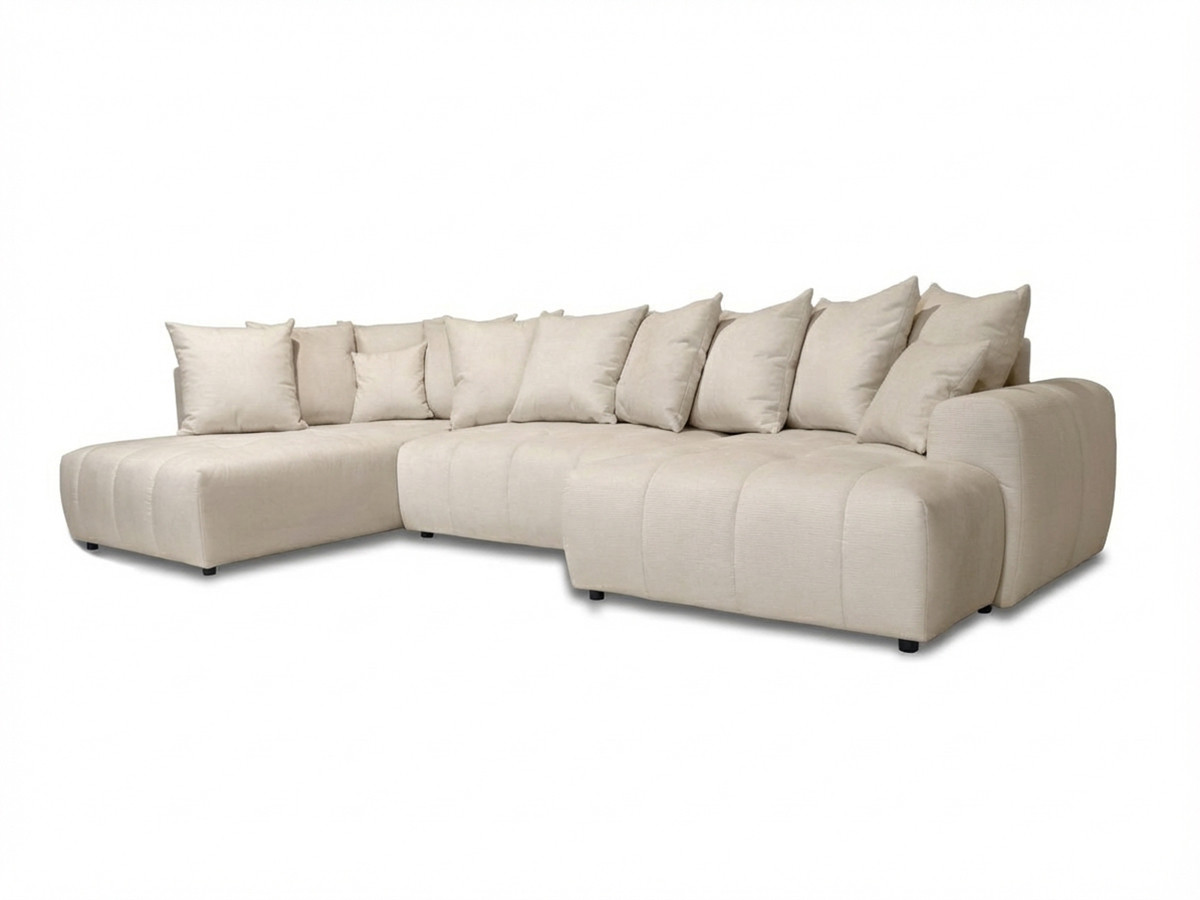 Bobochic Roxelane Wohnlandschaft Melange-Stoff Beige Ecke rechts