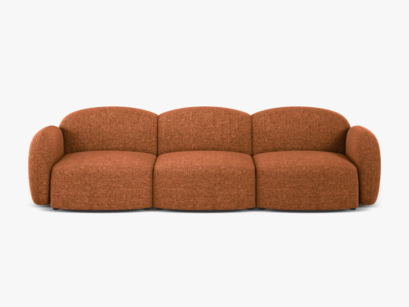 Micadoni Sofa Blair 3-Sitzer Chenille Eden Ziegel