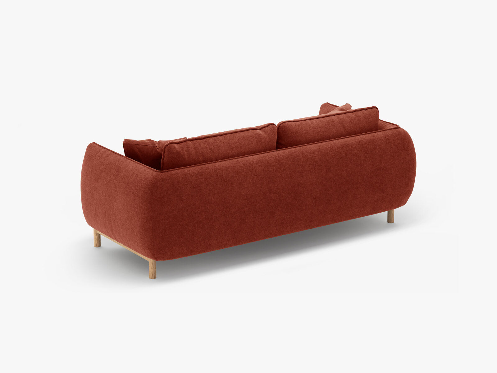 Micadoni Ada Sofa 2-Sitzer Strukturierter Stoff Wind Kastanienbraun