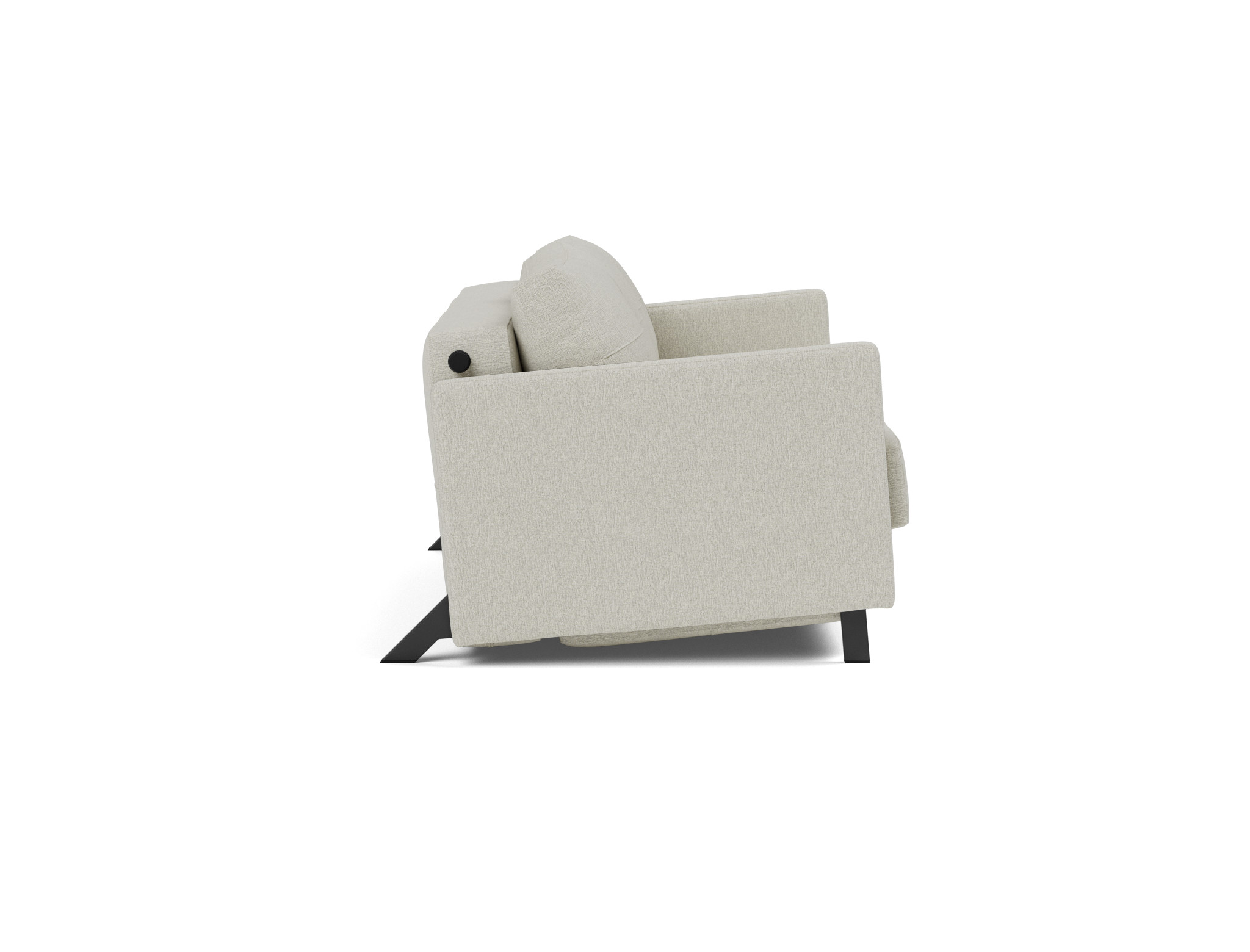 Schlafsofa Cubed mit Armlehnen 140 Flachgewebe Mixed Dance 527-Natural