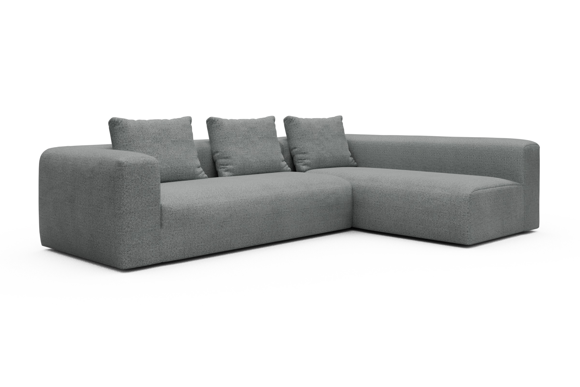 Ecksofa Fred 2x 2,5-Sitzer rechts offen Aivi-Gravet-Grey