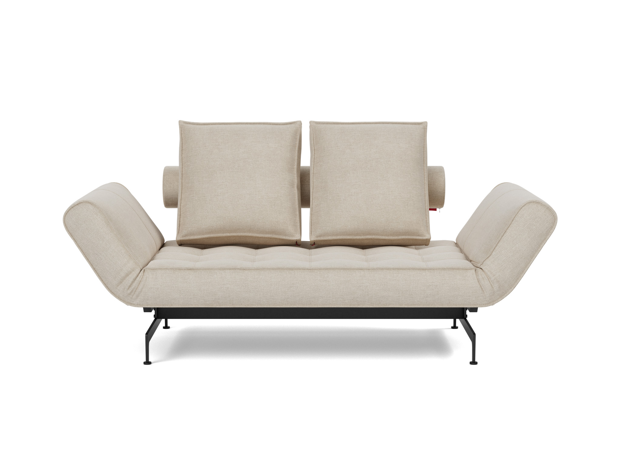 Tagesbett Ghia Flachgewebe Phobos 586-Latte Beine Laser schwarz