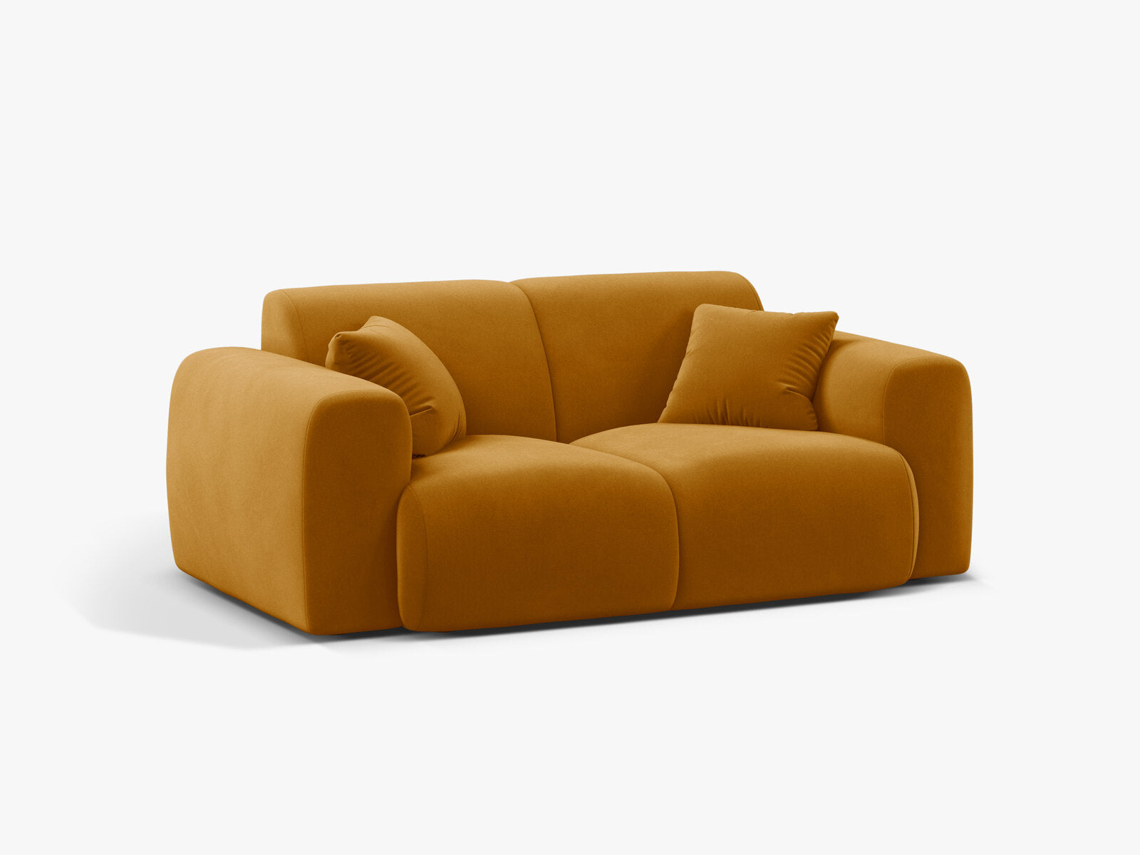 Micadoni Sofa Molino 2-Sitzer Samt Casino Gelb