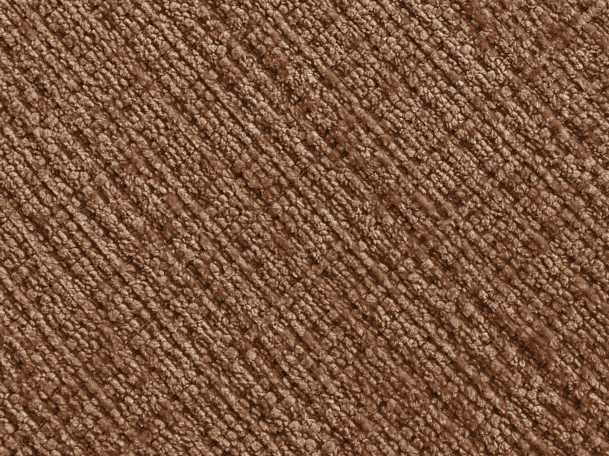 Bobochic Denise Ecksofa mit Schlaffunktion und Bettkasten und Pouf 258 × 160 cm Strukturstoff Orange Ecke rechts