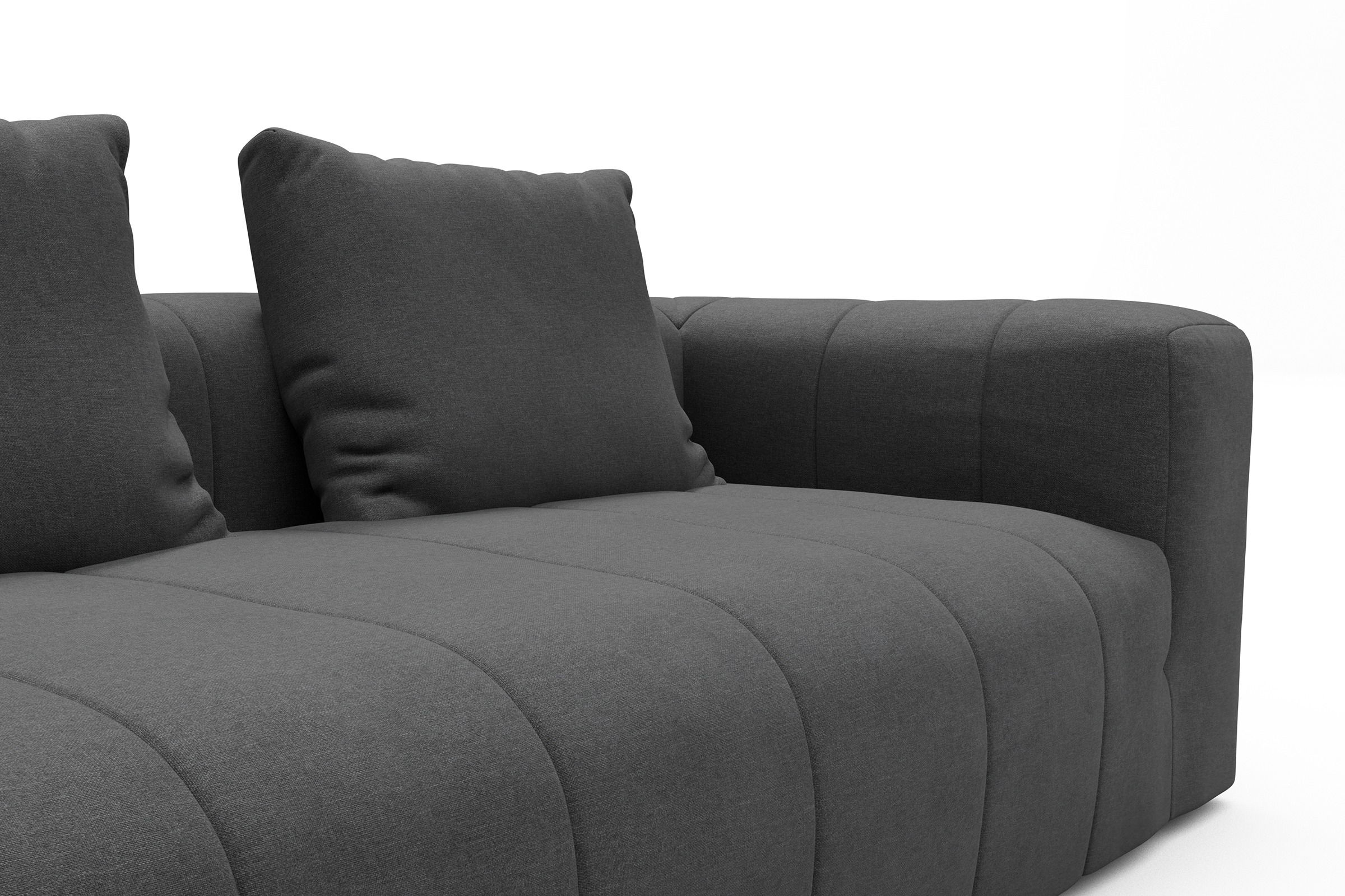 Sofa Hugo 3-Sitzer Satya-Zinc