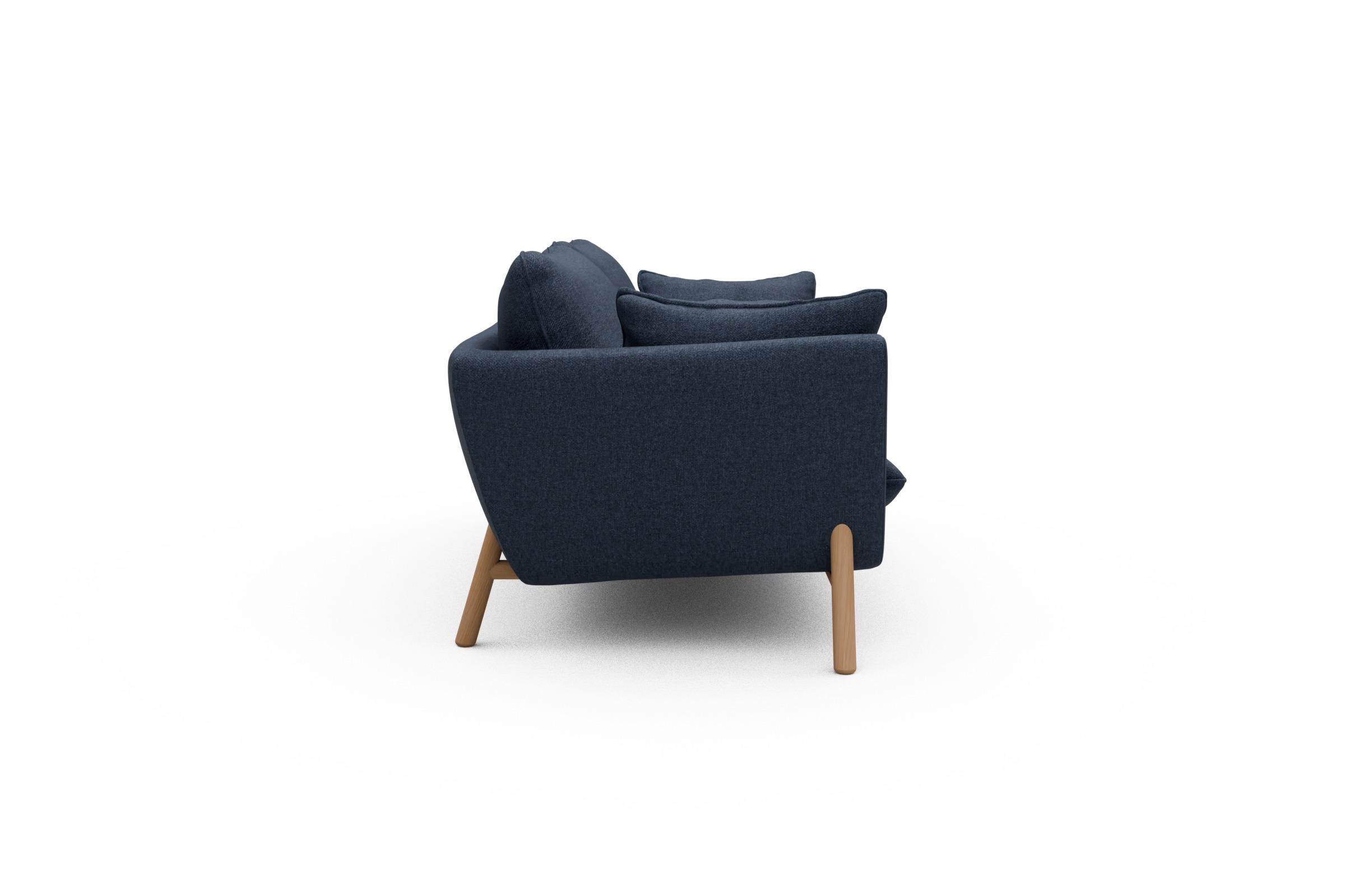 Sofa Emil 2-Sitzer Beinfarbe Eiche Natur Sama-Deep-Blue