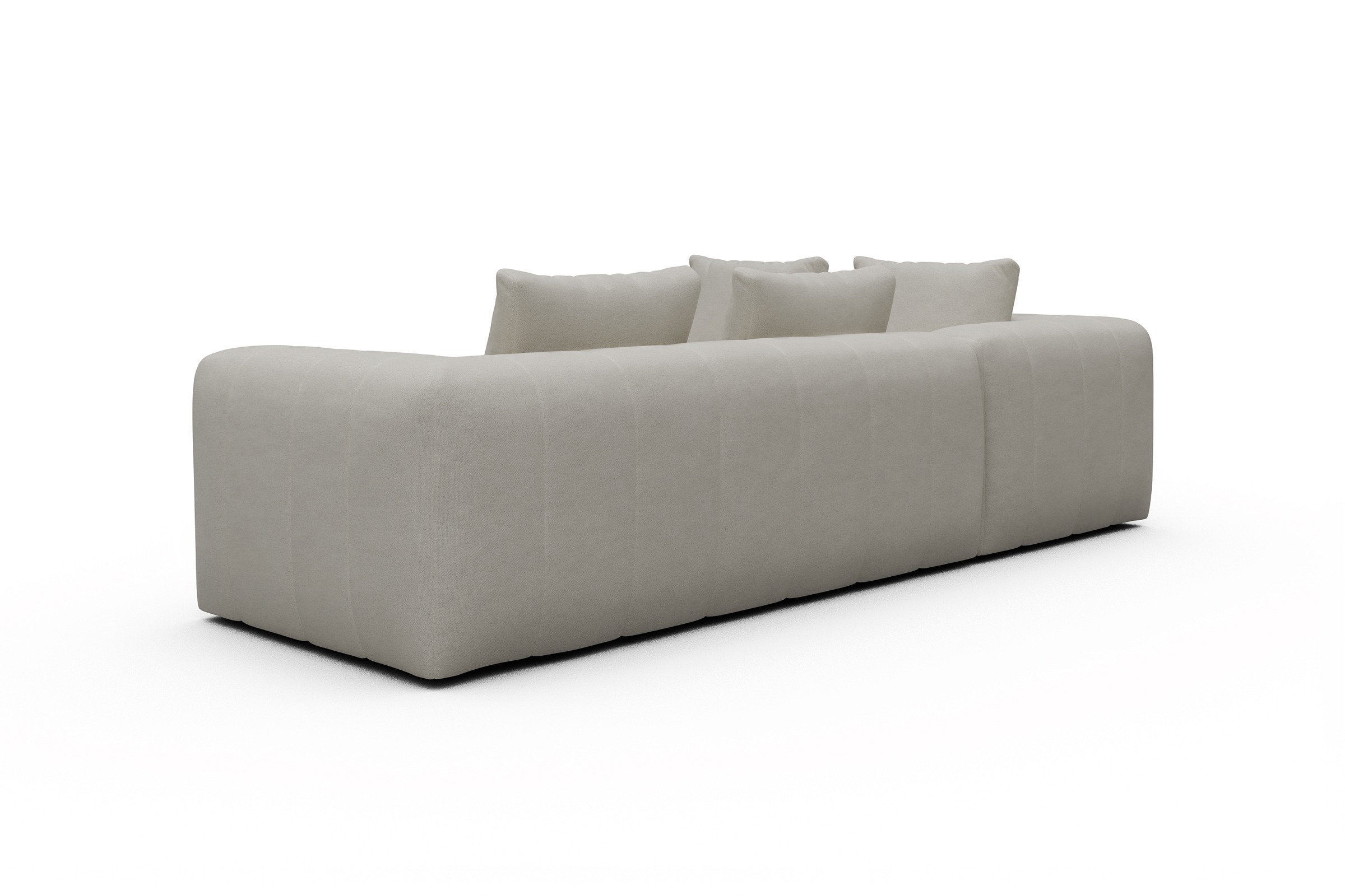 Ecksofa Hugo 2x 2,5-Sitzer Armlehne rechts Denari-Clean-Beige