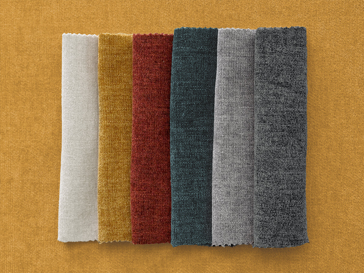Bobochic Enore Ecksofa 330 × 100 cm Stoff Gelb Ecke rechts