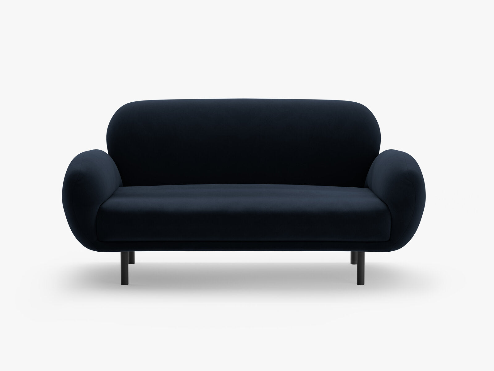 Micadoni Sofa Poppy 2-Sitzer Samt Casino Königsblau