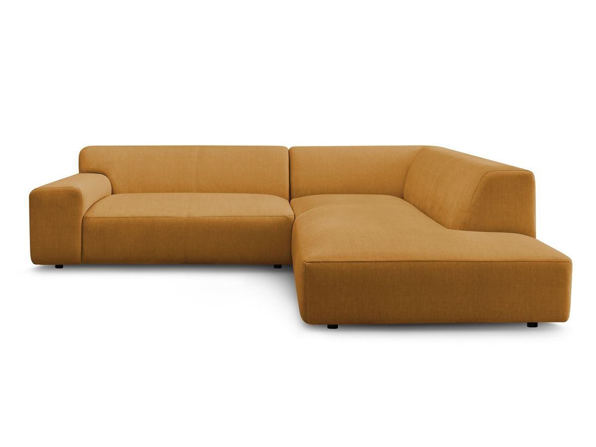 Bobochic Lavena Ecksofa 272 × 220 cm Samt Gelb Ecke rechts