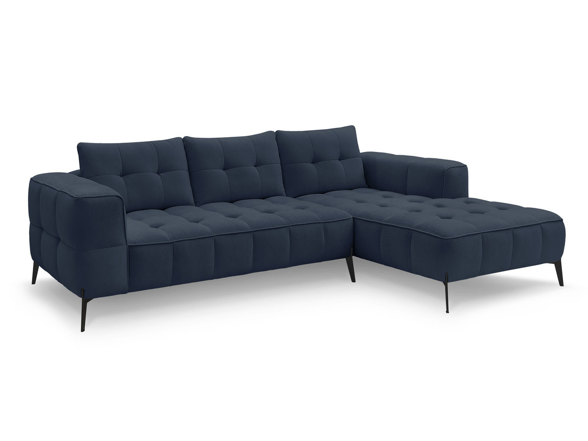 Bobochic Anis Ecksofa Strukturstoff Blau Ecke rechts