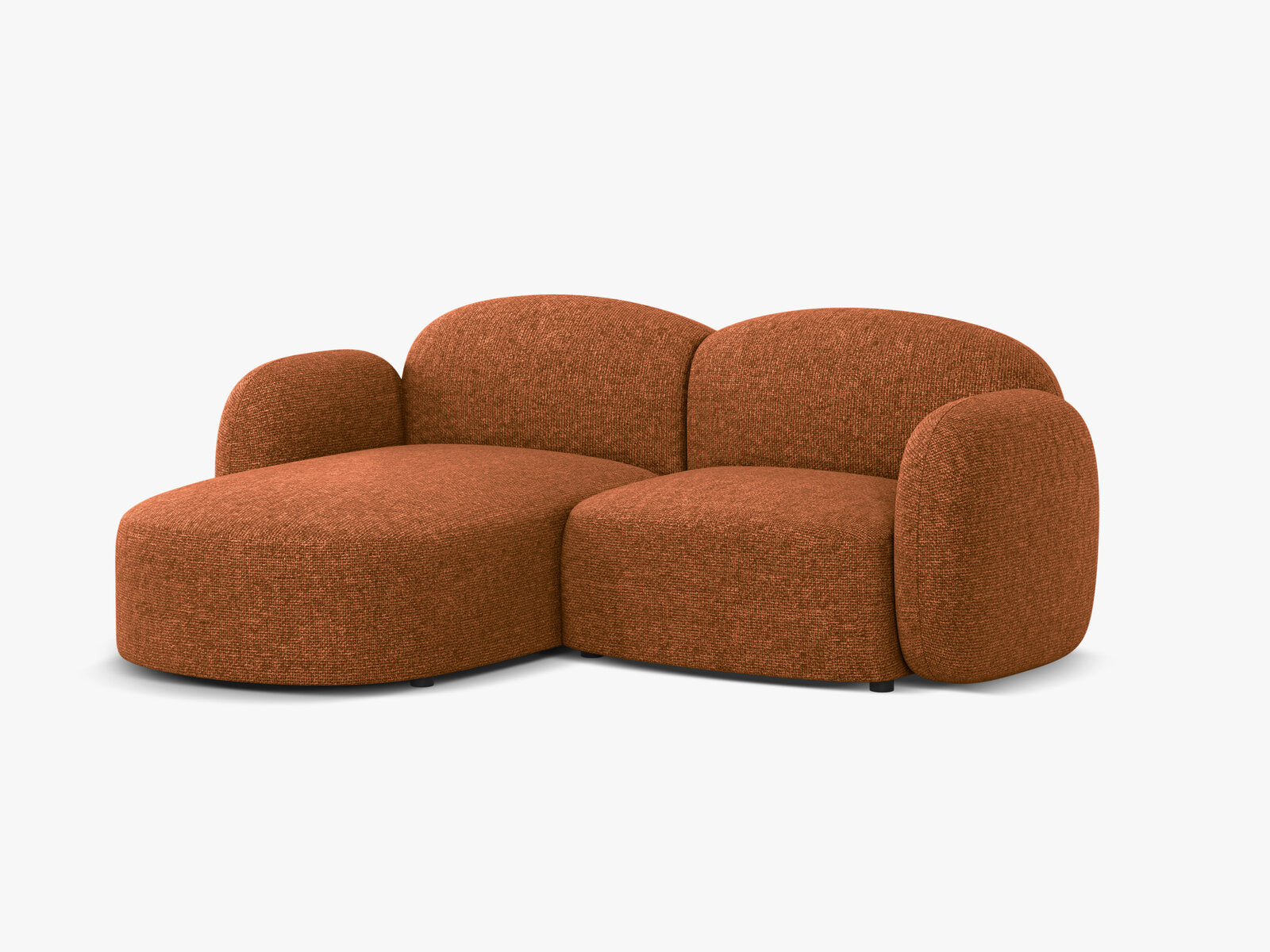 Micadoni Ecksofa Blair 3-Sitzer Links Chenille Eden Ziegel