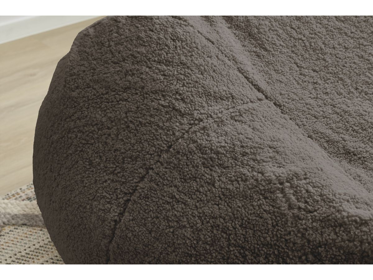 Bobochic Meribel Pouf Bouclé-Stoff Braun