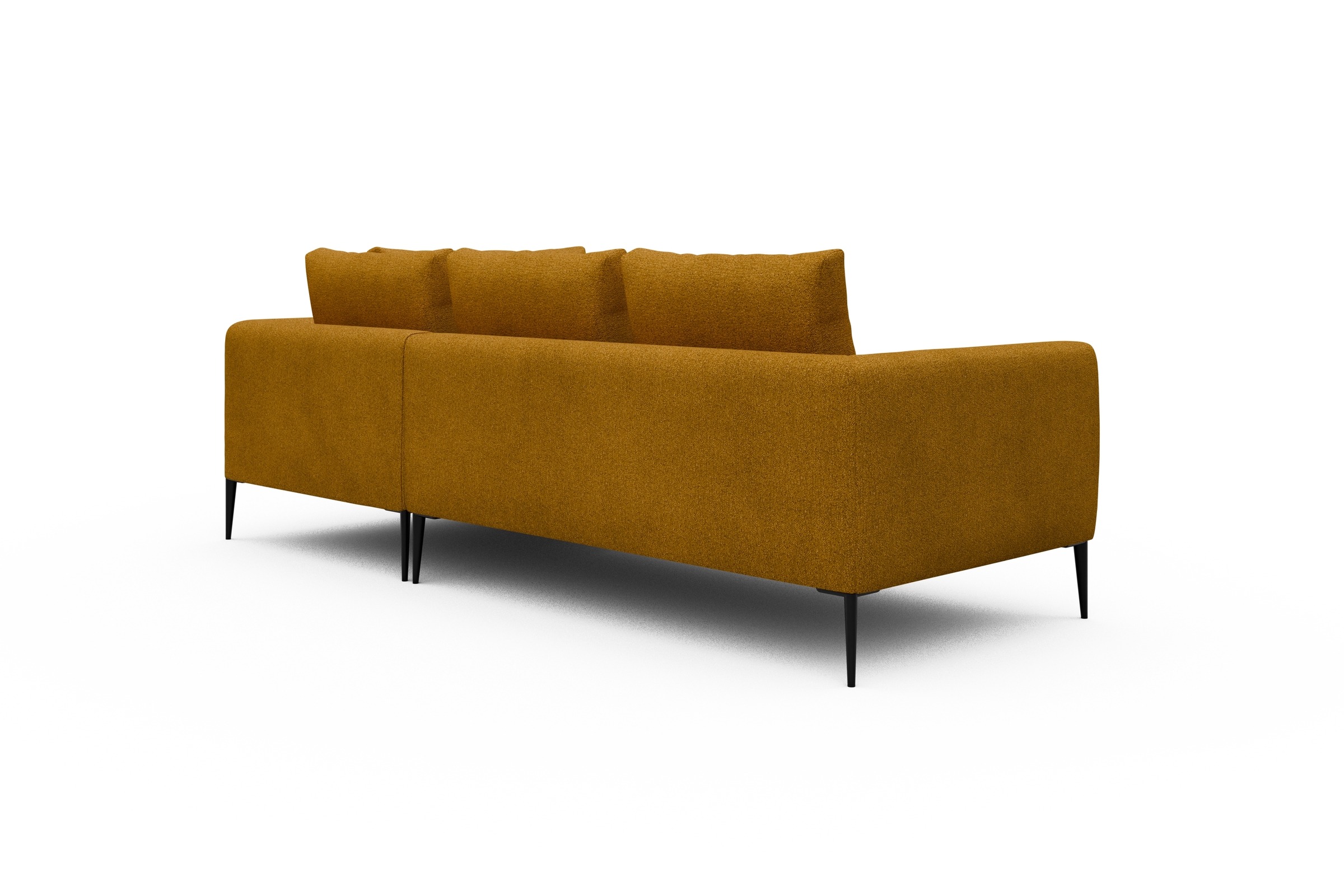 Ecksofa Paul Relax-Ecke rechts mit 2-Sitzer Boucle-Ochre