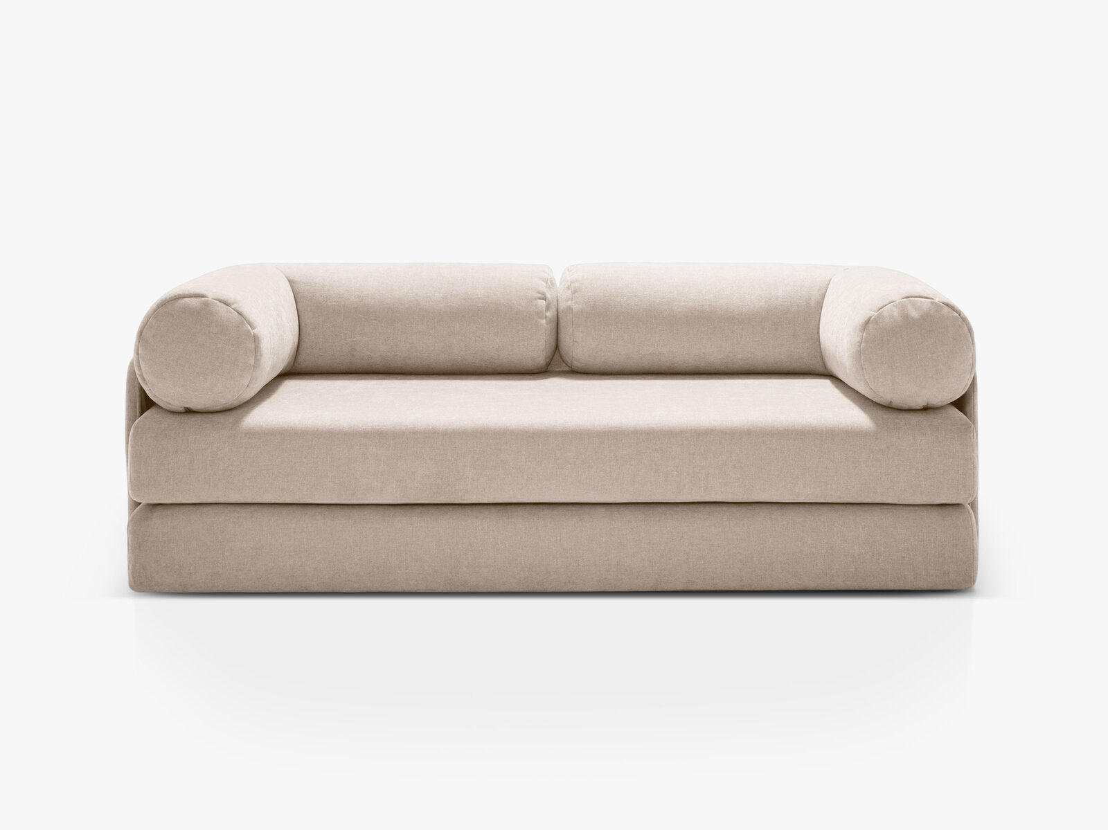 Micadoni Sofa Dreamy 3-Sitzer mit Schlaffunktion Strukturierter Stoff Liberty Beige