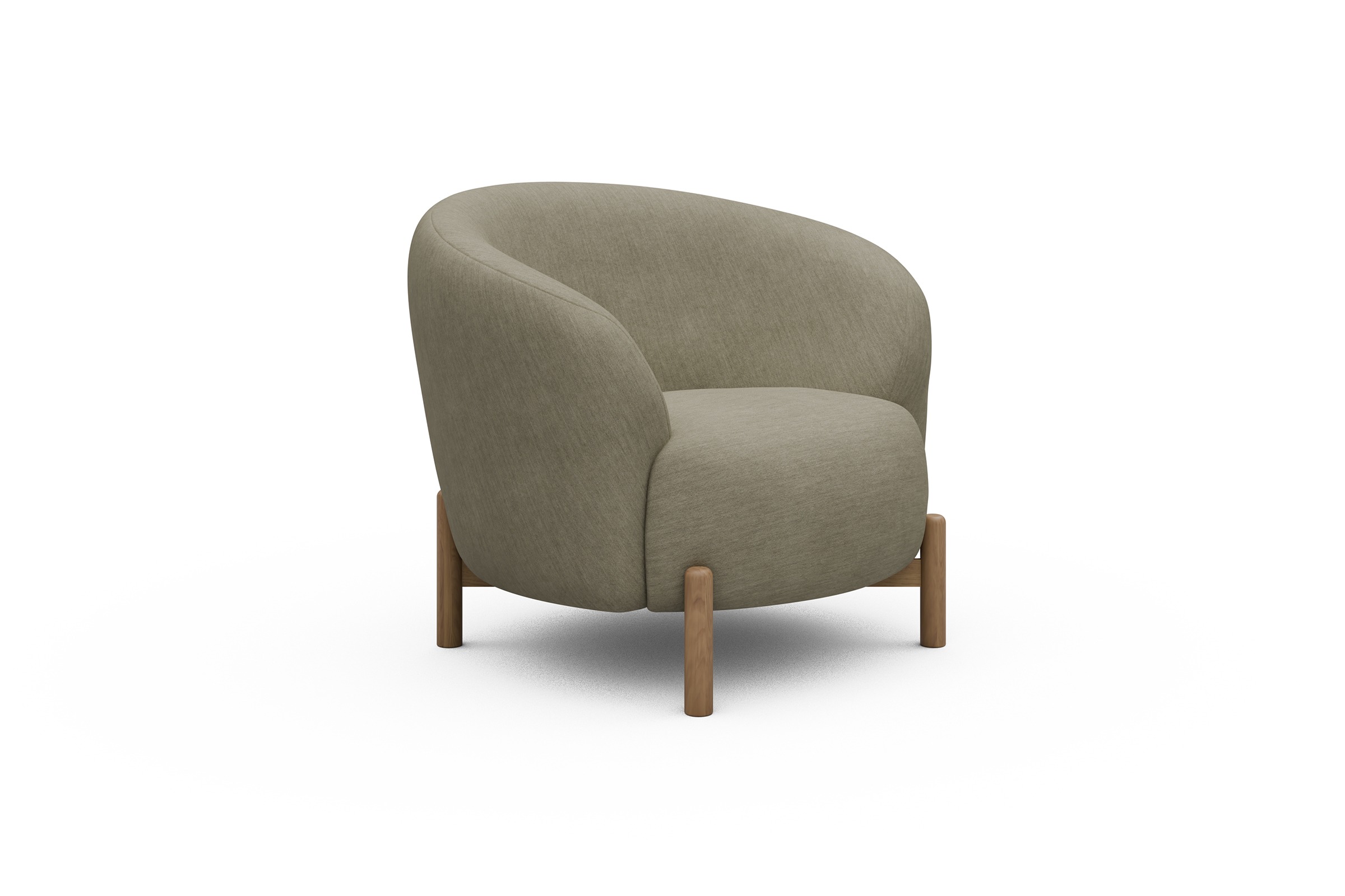 Sessel Ronda Holzbeine Eiche Natur Vivus-Dusty-Sand