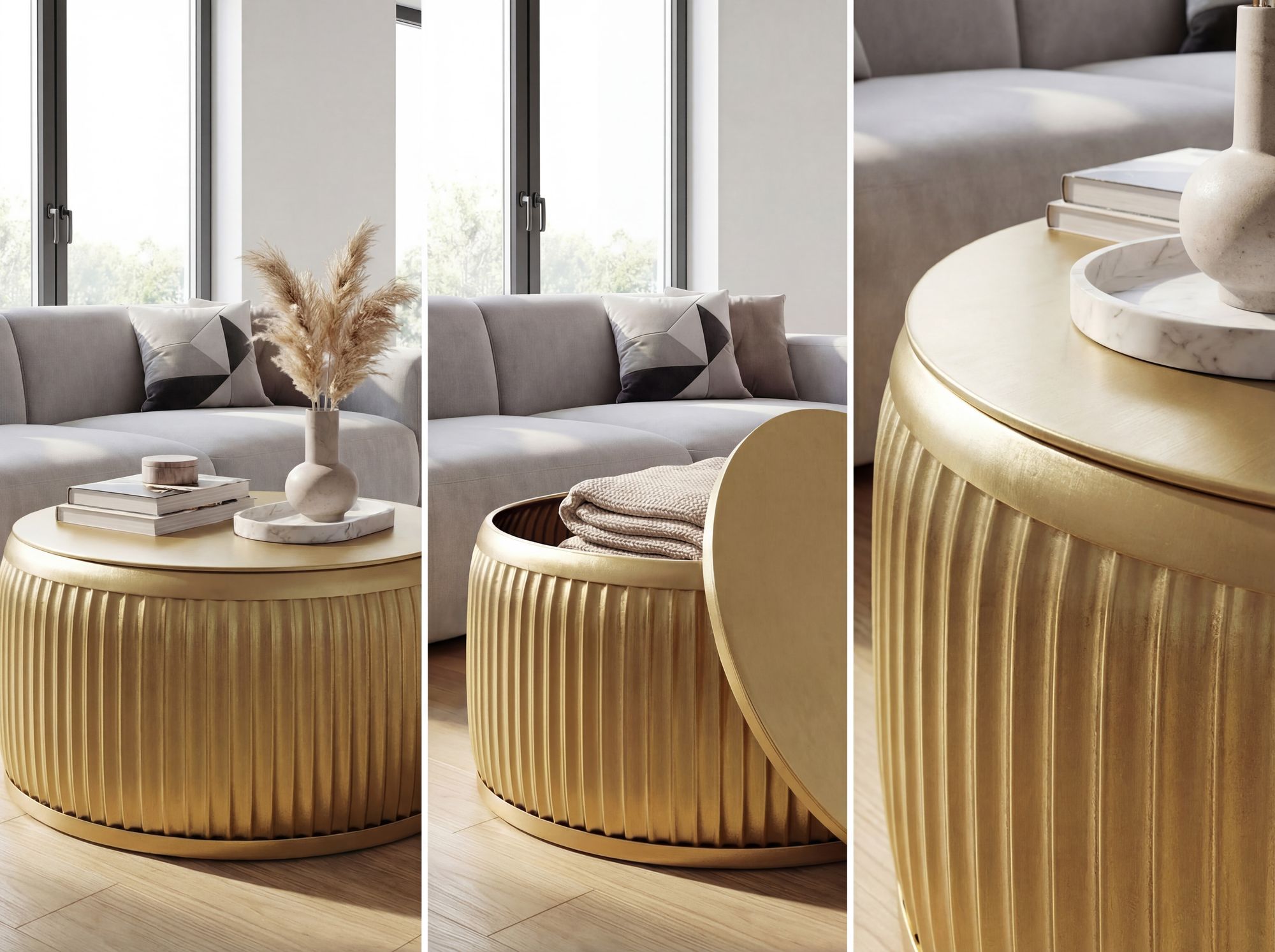 Couchtisch Langa Metall Gold Ø 60 cm