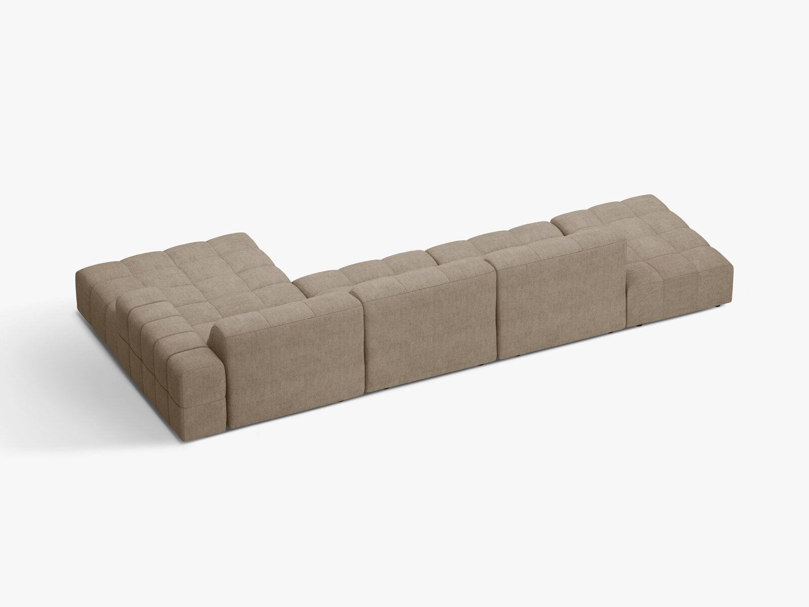 Micadoni Ecksofa Jennifer 5-Sitzer Rechts Chenille Eden Dunkelbeige