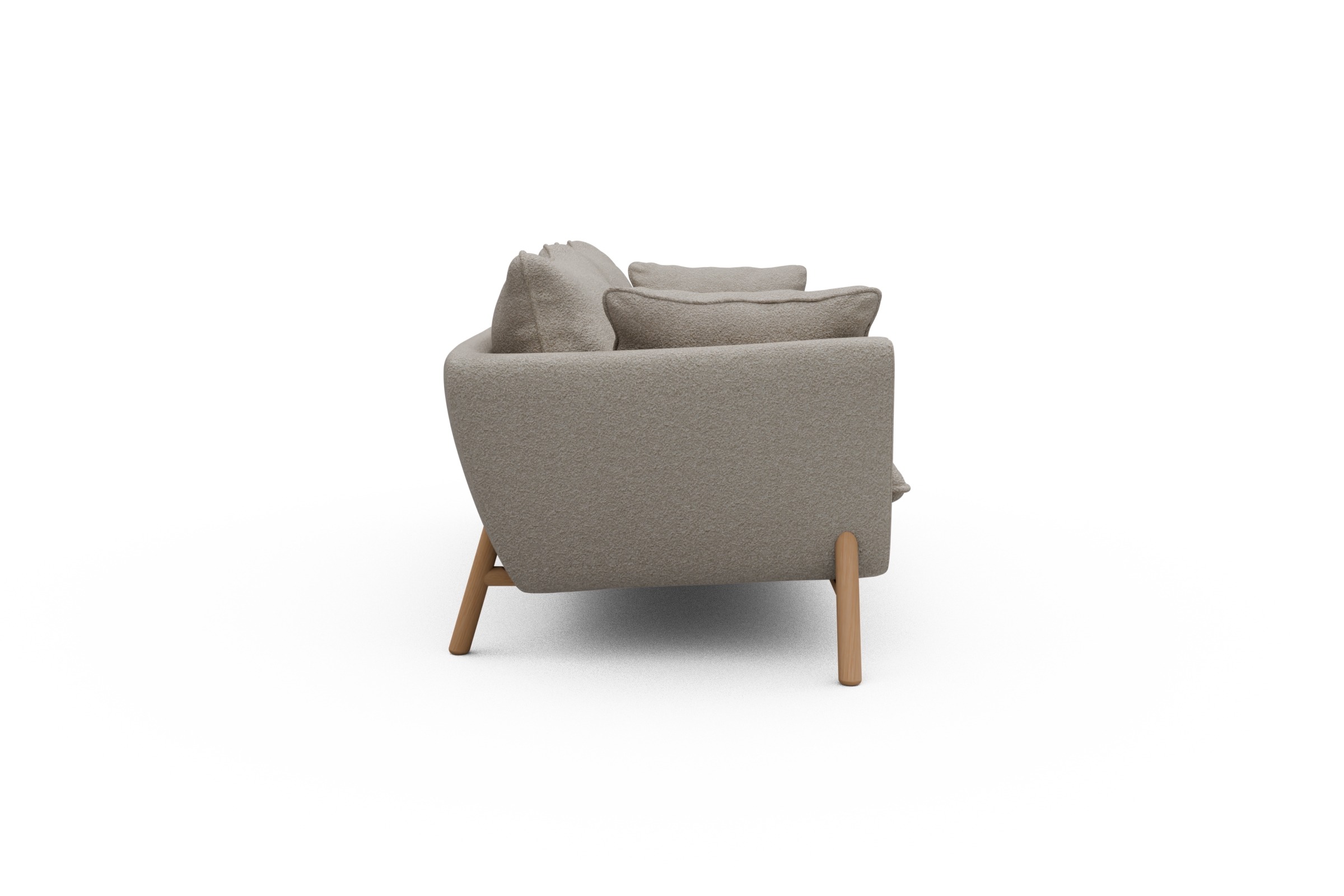 Sofa Emil PREMIUM 3-Sitzer Beinfarbe Eiche Natur Aivi-Lace-Beige