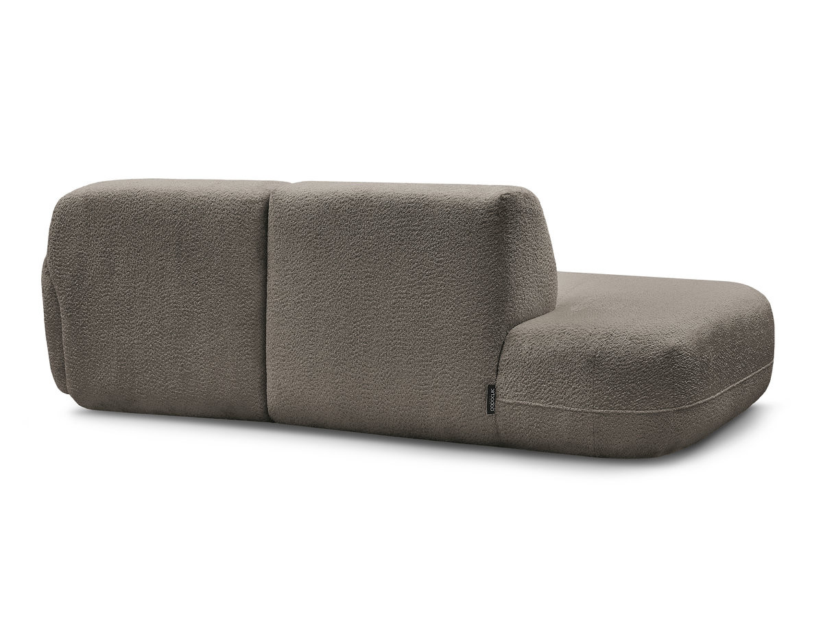 Bobochic Anda Ecksofa 241 × 163 cm Chenille Taupe Ecke rechts