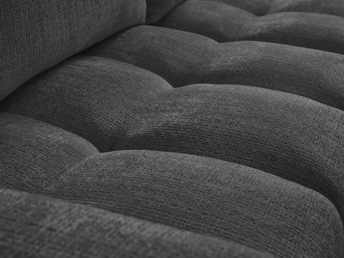 Bobochic Anakin Ecksofa, 2 Kissen Strukturstoff Schwarz